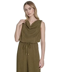 Vince Camuto Women's Textured Knit Cowlneck Jumpsuit