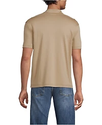 Lands' End Men's Short Sleeve Supima Retro Camp Collar Button Through Shirt