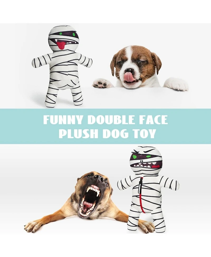 Nocciola 9-in-1 Zombie Plush Squeaky Dog Toy with 8 Organ-Shaped Toys for Small Medium Dogs