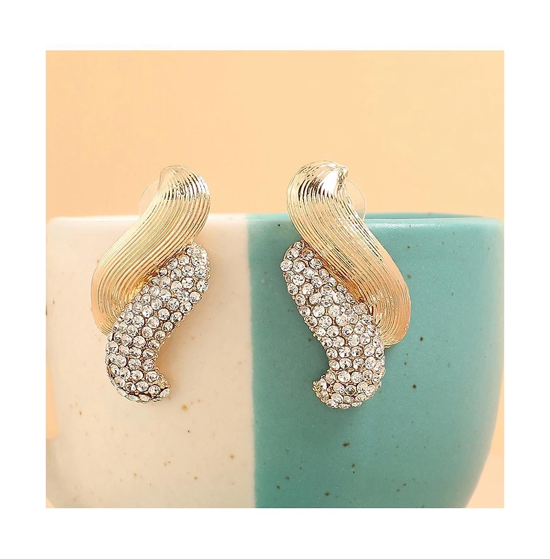 Sohi Women's Bling Wrap Drop Earrings