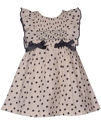 Bonnie Baby Girls Polka Dot Smocked Dress