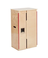 ECR4Kids Kids Play Kitchen Refrigerator, Natural
