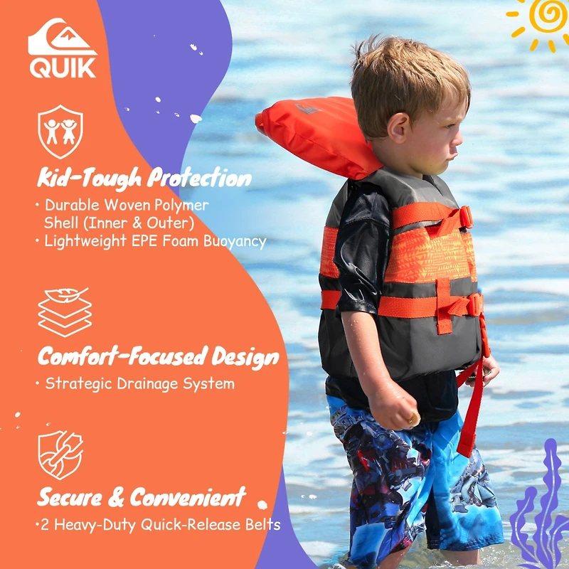 Life Vest Uscg Approved with Quick-Release Buckles for water sports