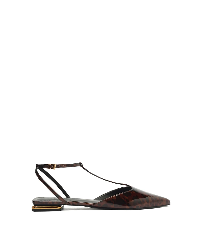 Schutz Women's Allure T-Strap Pointy Toe Flats