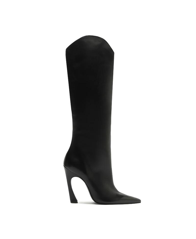 Schutz Women's Maryann Up Curve Pointy Toe Boots