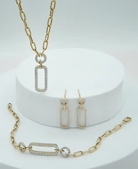 Wrapped in Love Diamond Pave Paperclip Drop Earrings (1 ct. t.w.) in 14k Gold, Exclusively at Macy's