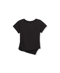 H by Habitual Big Girls Studded Asymmetrical T-Shirt