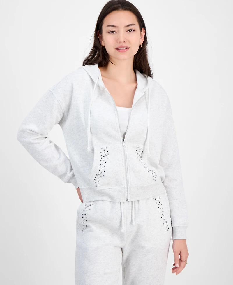 Planet Gold Juniors' Novelty Fleece Zip-Up Hoodie