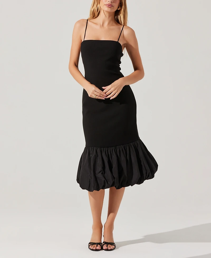 Astr the Label Women's Brittnea Bubble-Hem Sleeveless Midi Dress