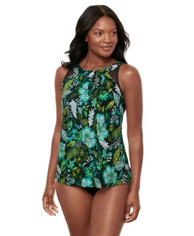 Miraclesuit Womens Florica Ursula Underwire Tankini Top High Waist Tummy Control Bikini Bottoms