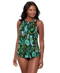 Miraclesuit Womens Florica Ursula Underwire Tankini Top High Waist Tummy Control Bikini Bottoms