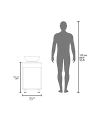 Vicksburg Bathroom Vanity, 1 Door, 4 Legs, White