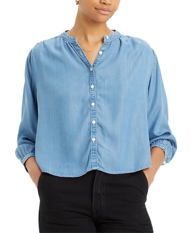 Levi's Women's Lilah Button-Front 3/4-Sleeve Blouse