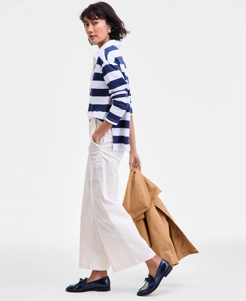 On 34th Women's High-Rise Wide-Leg Chino Pants, Macy's Exclusive