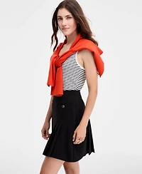 On 34th Women's Pleated Crepe Mini Skirt, Macy's Exclusive