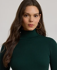 Lauren Ralph Petite Ribbed Turtleneck Sweater