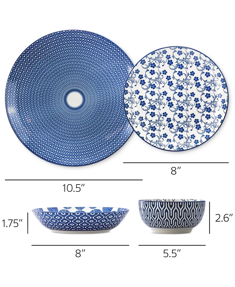 Elama Zen 16 Pc. Dinnerware Set, Service for 4