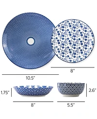 Elama Zen 16 Pc. Dinnerware Set, Service for 4