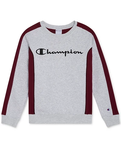Champion Big Boys Colorblocked Crewneck Sweatshirt