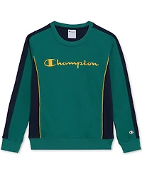 Champion Big Boys Colorblocked Crewneck Sweatshirt