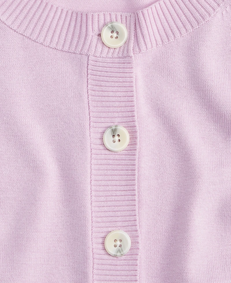 On 34th Women's Split-Cuff Crewneck Cropped Cardigan, Macy's Exclusive