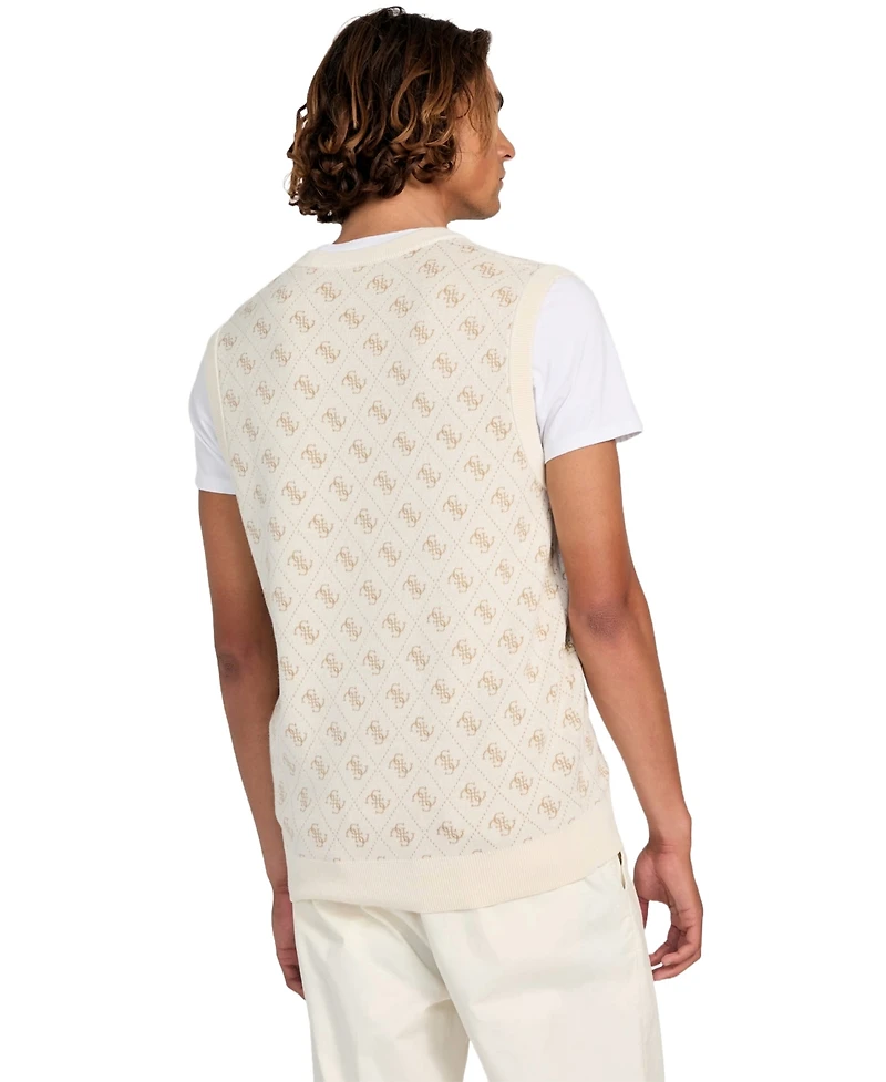 Guess Men's Horace Quattro G Logo Jacquard Sweater