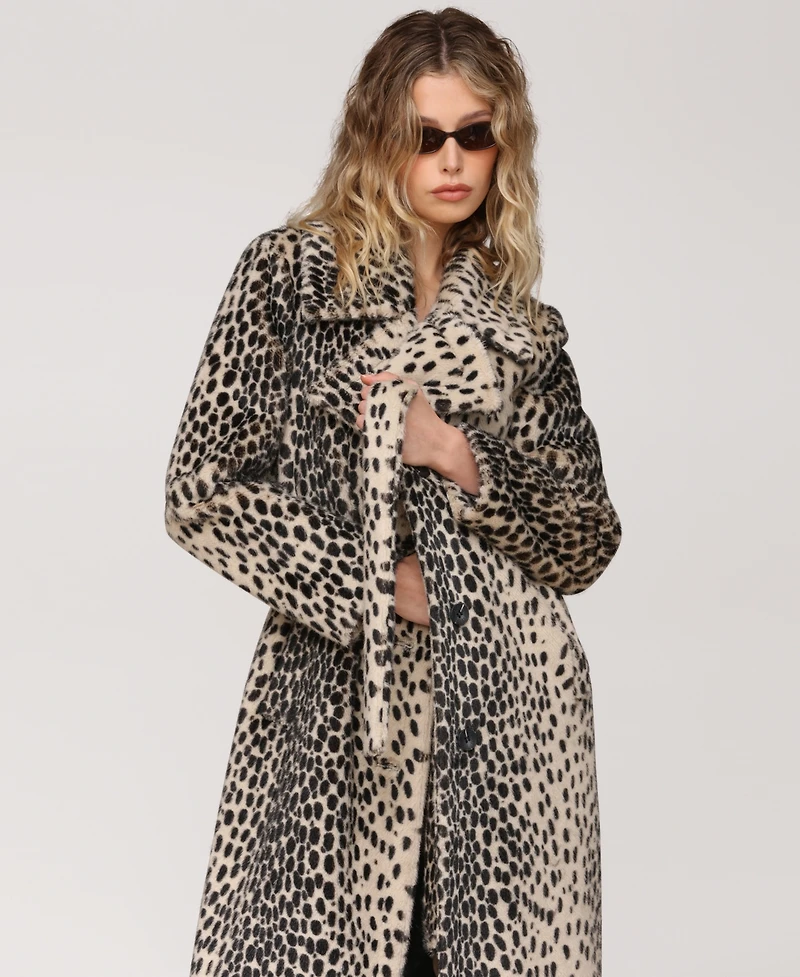 Avec Les Filles Women's Belted Faux-Fur Maxi Coat