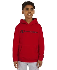 Champion Big Boys Signature Fleece Logo Hoodie
