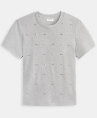 On 34th Women's Cotton Embellished Short-Sleeve T-Shirt, Macy's Exclusive