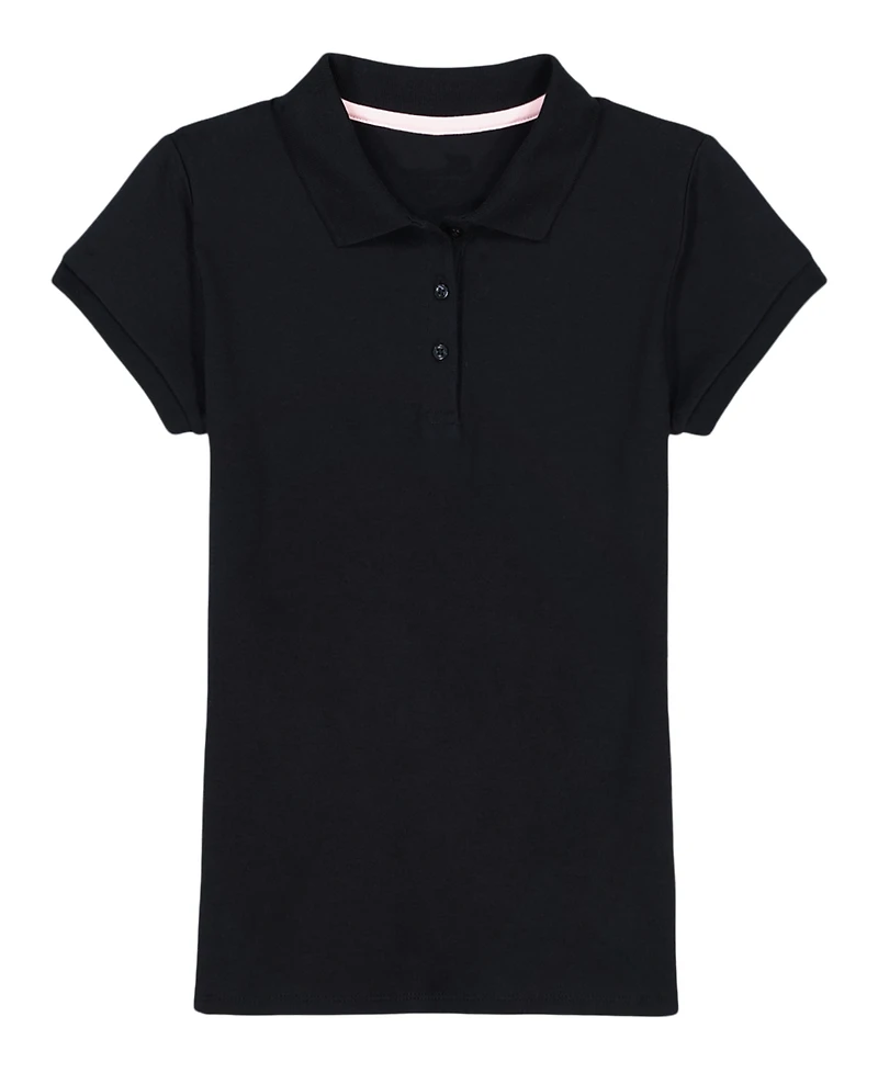Nautica Little Girls Short Sleeve Interlock Polo Shirt