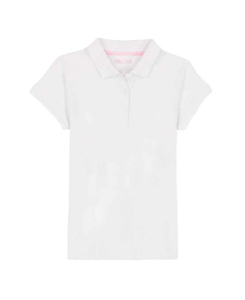 Nautica Little Girls Short Sleeve Interlock Polo Shirt