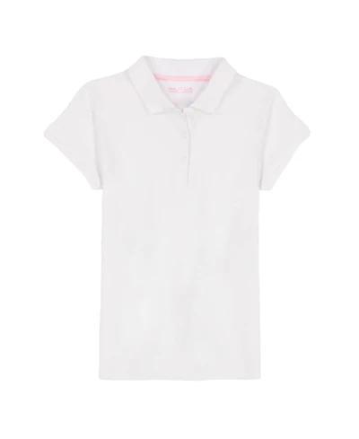 Nautica Little Girls Short Sleeve Interlock Polo Shirt