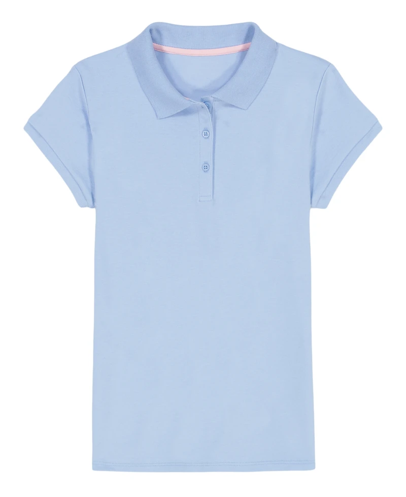 Nautica Little Girls Short Sleeve Interlock Polo Shirt