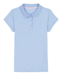 Nautica Little Girls Short Sleeve Interlock Polo Shirt