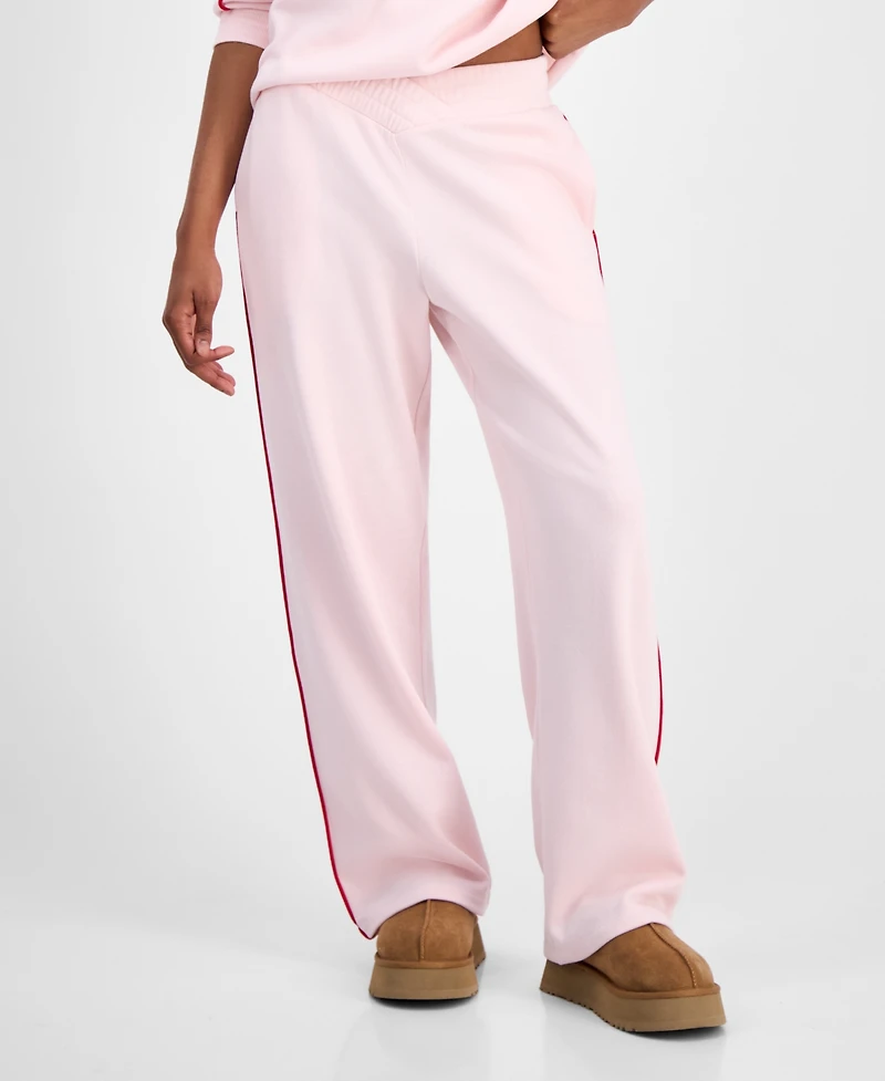 Rebellious One Juniors' V-Waist Piped Sweatpants