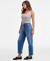 On 34th Women's Cropped High-Rise Barrel-Leg Jeans, Macy's Exclusive