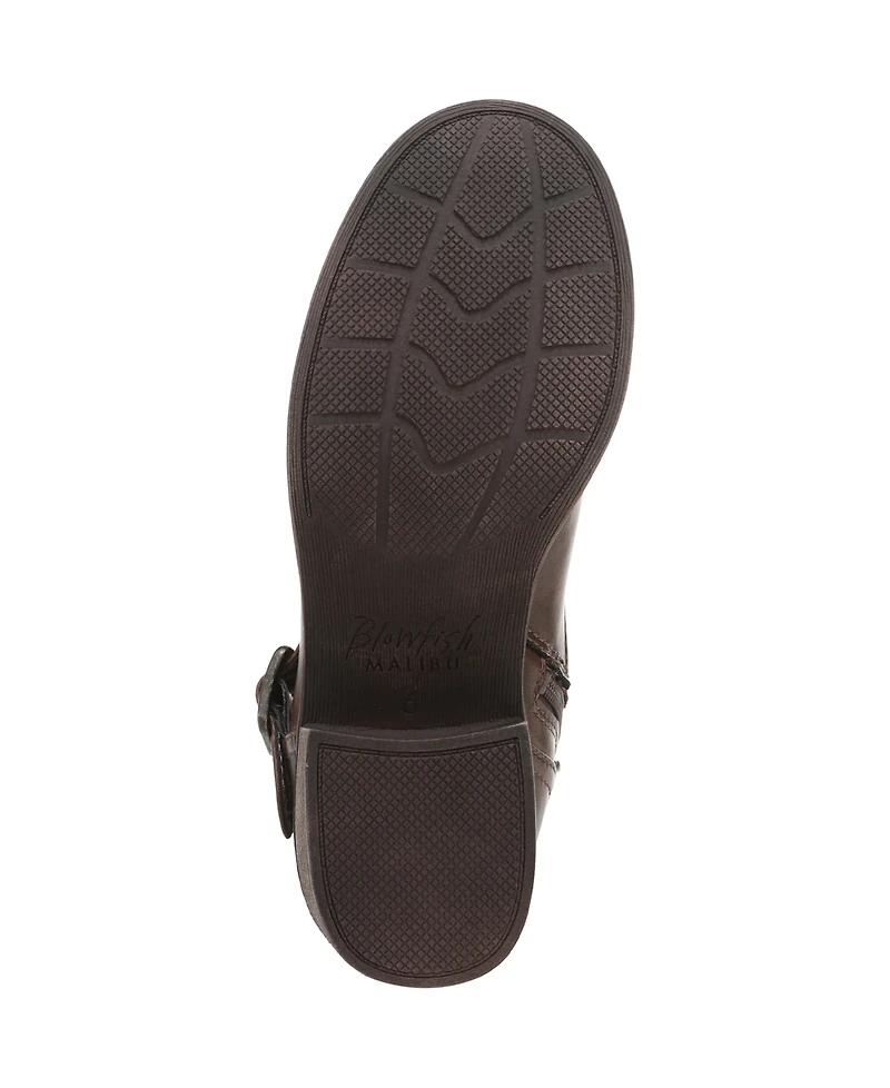 Blowfish Malibu Women's Maeve Round Toe Block Heel Rugged Short Boots