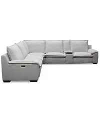 Borsi -Pc. Sectional with Power Recliners & 1 Console