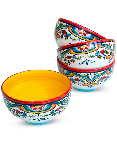 Euro Ceramica Zanzibar Cereal Bowls, Set of 4