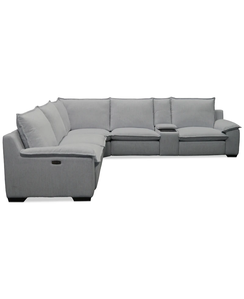 Borsi -Pc. Sectional with Power Recliners & 1 Console