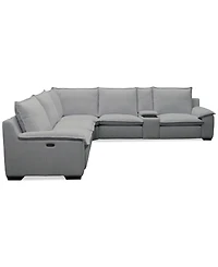 Borsi -Pc. Sectional with Power Recliners & 1 Console