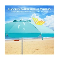 6.5 Feet Beach Umbrella with Carry Bag without Weight Base