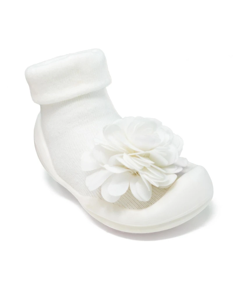 Komuello Baby Girl First Walk Sock Shoes Corsage