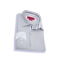 Elie Balleh Little Boys Grey Button-Down Slim Fit Shirt