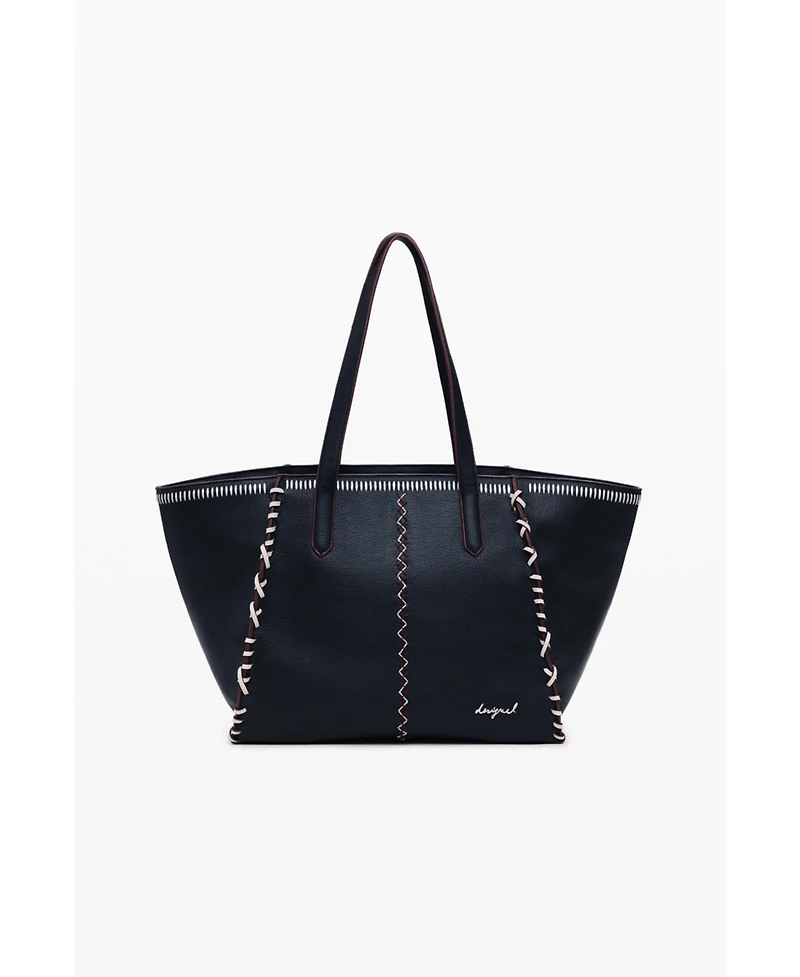 Desigual Women's Large shopper bag with stitching