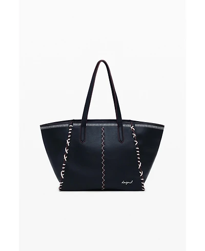 Desigual Women's Large shopper bag with stitching