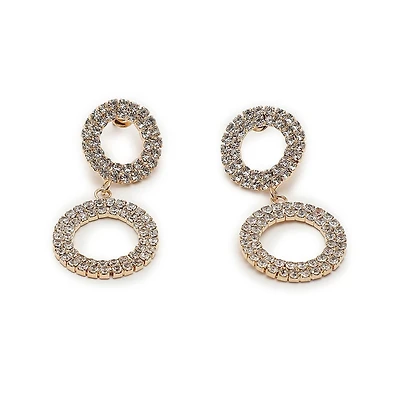 Sohi Women's Blue Bling Drop Earrings