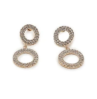 Sohi Women's Blue Bling Drop Earrings