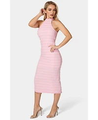 Bebe Women's High Slit Maxi Dress