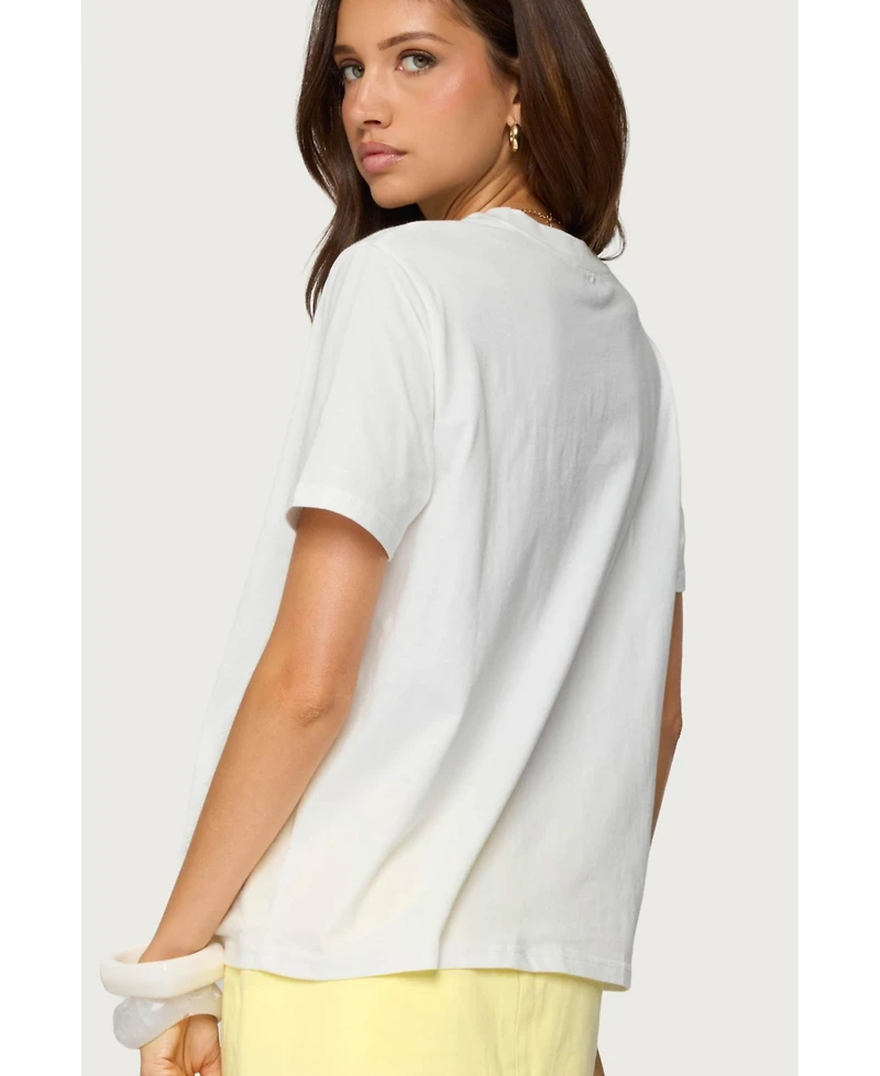 Edikted Womens Tropical Fruits Graphic T Shirt